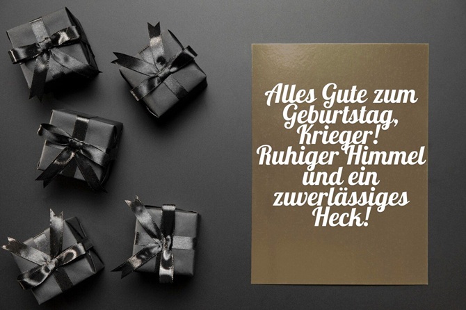 Alles Gute zum Geburtstag, Soldat: schöne Grüße in Bildern, in deinen eigenen Worten 2