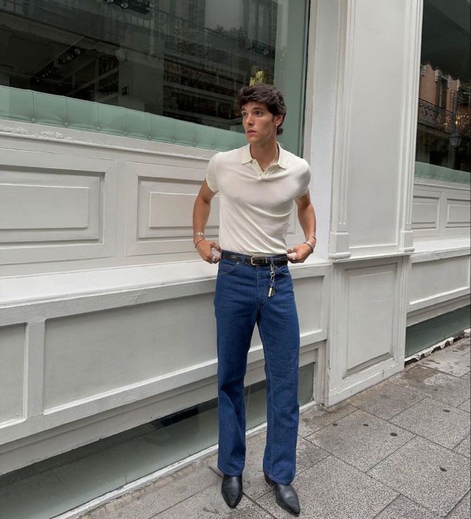 What jeans will be in fashion for men in 2025: stylish accents 14