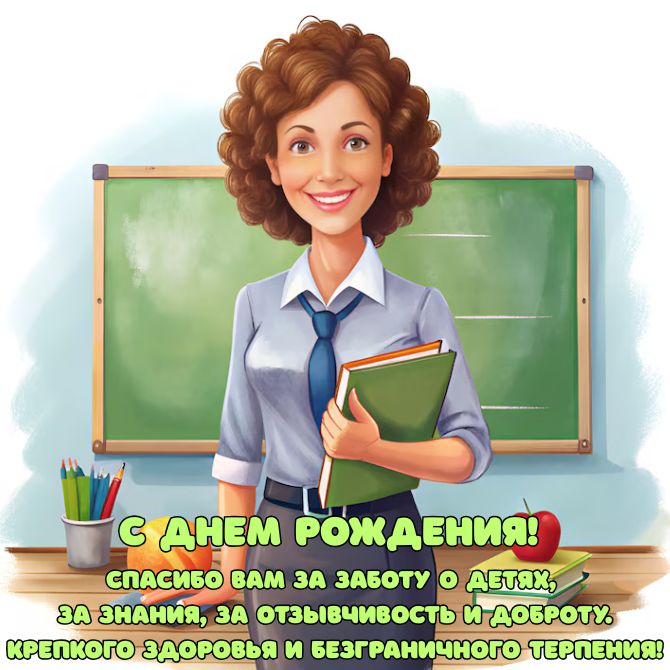 Поздравления с днем рождения классному руководителю — красивые стихи, проза, открытки 5
