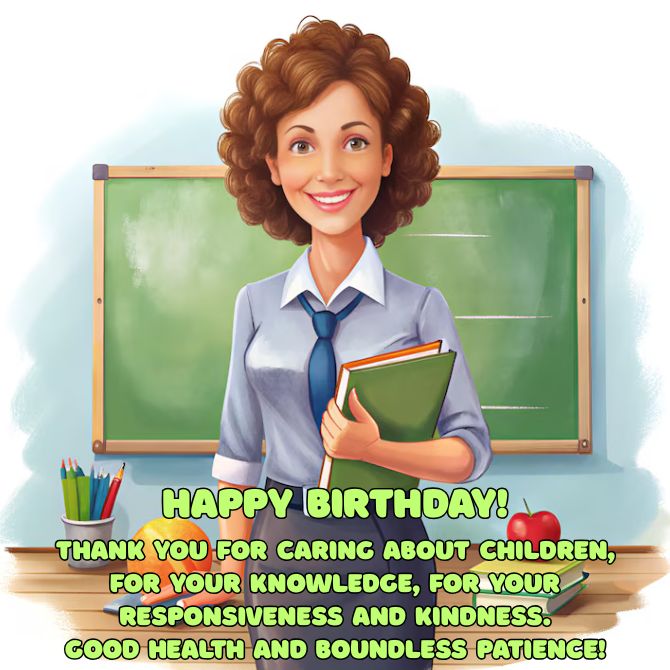Happy Birthday to the Class Teacher – beautiful poems, prose, cards 4