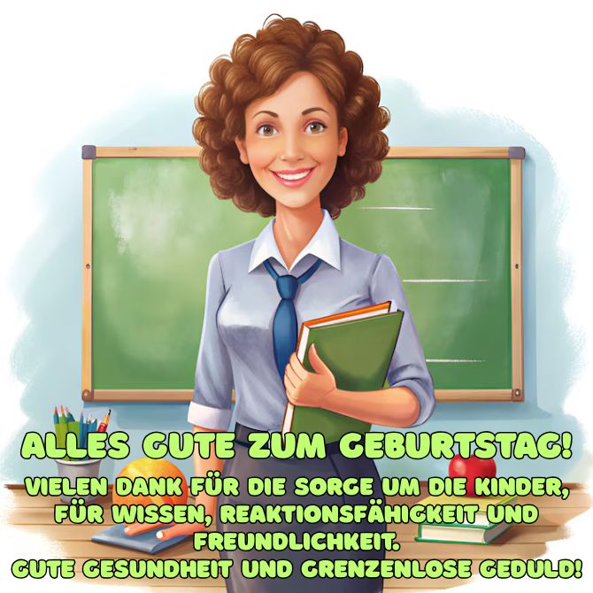 Herzlichen Glückwunsch zum Geburtstag an den Klassenlehrer – schöne Gedichte, Prosa, Karten 1