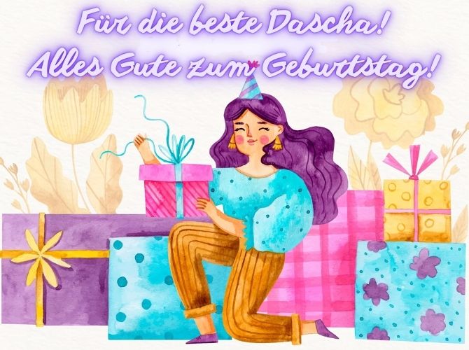 Alles Gute zum Geburtstag, Dascha! Glückwünsche in Versen, Prosa und Postkarten 6