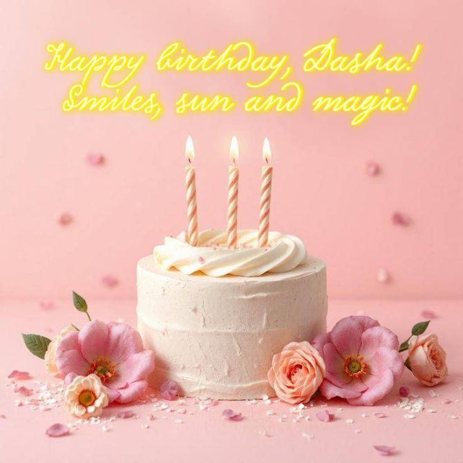 Happy Birthday, Dasha! Congratulations in verse, prose, postcards 2