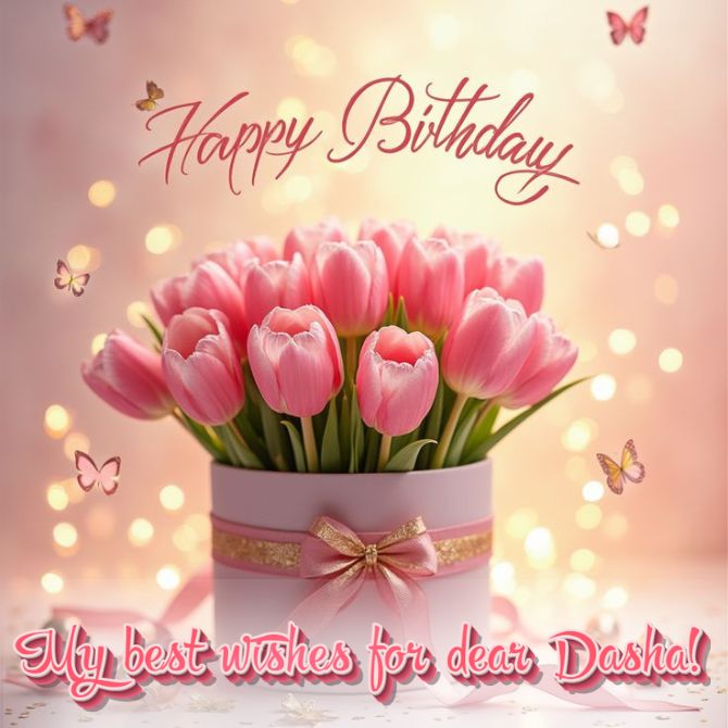 Happy Birthday, Dasha! Congratulations in verse, prose, postcards 5