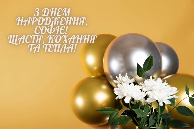 З днем народження, Софіє! Красиві вітання у прозі, картинках, віршах 3