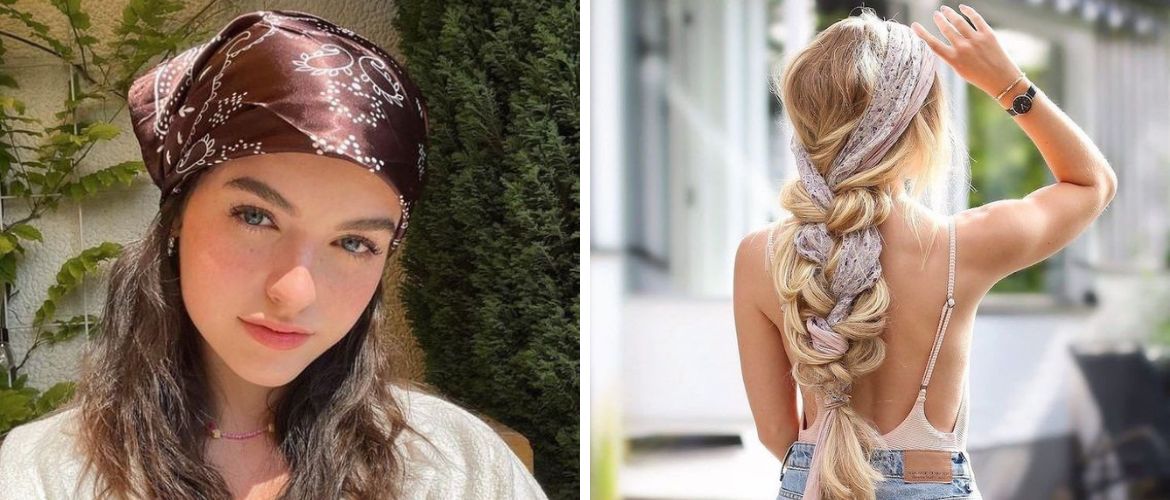 How to tie a scarf on your head beautifully in the summer of 2025
