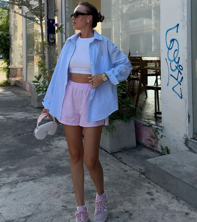 Pajama shorts: what to combine with the fashion trend of summer 2025 4