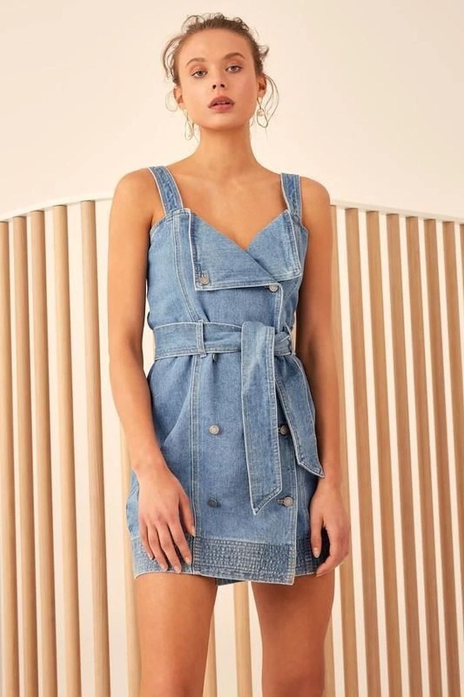 Denim sundress – the main hit of summer 2025 11