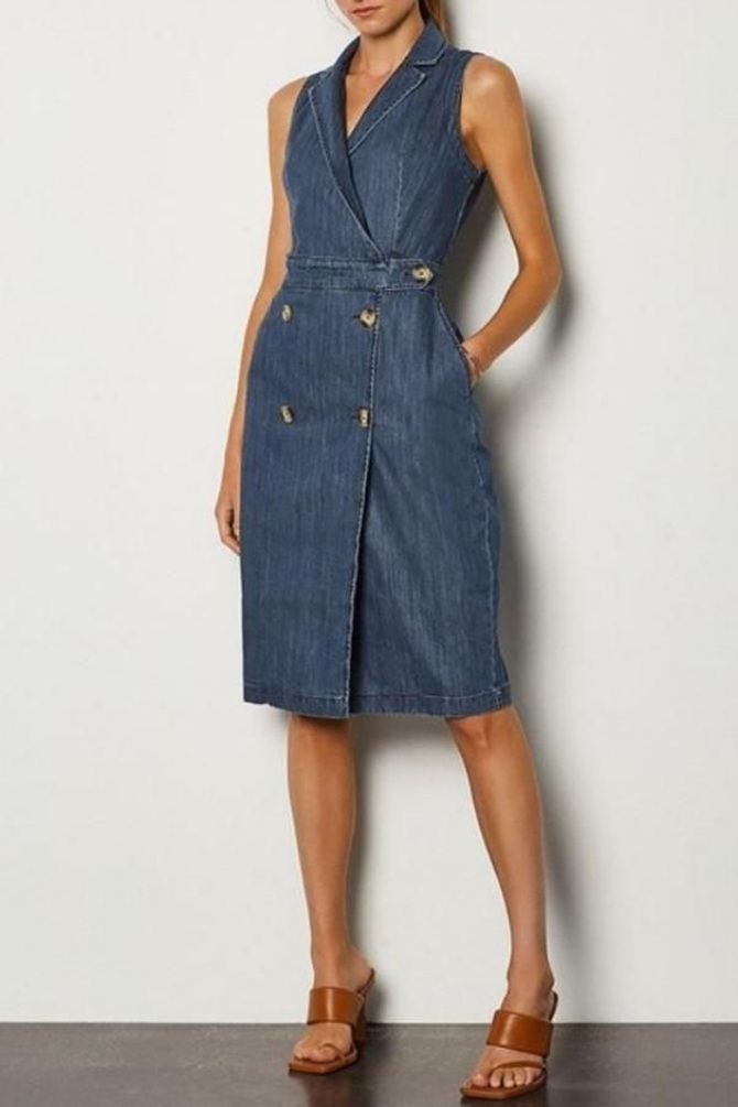Denim sundress – the main hit of summer 2025 12