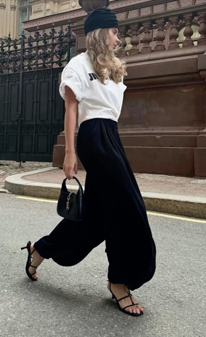 Fashionable harem pants 2025: how to wear and what to combine with 14