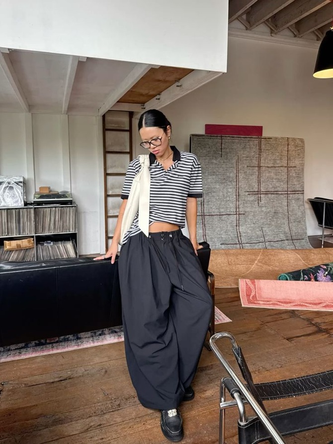 Fashionable harem pants 2025: how to wear and what to combine with 15