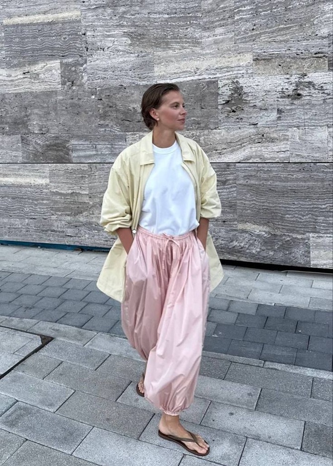 Fashionable harem pants 2025: how to wear and what to combine with 4