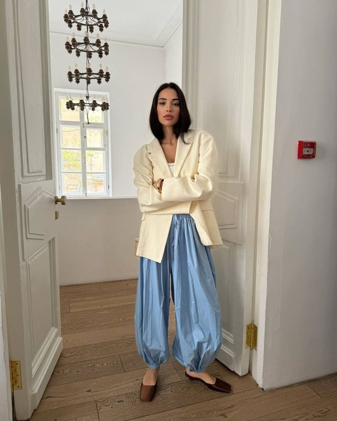 Fashionable harem pants 2025: how to wear and what to combine with 7