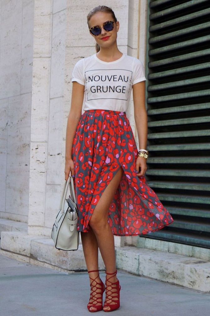 Fashionable skirts with floral print for summer 2025: how to wear and what to combine with 4