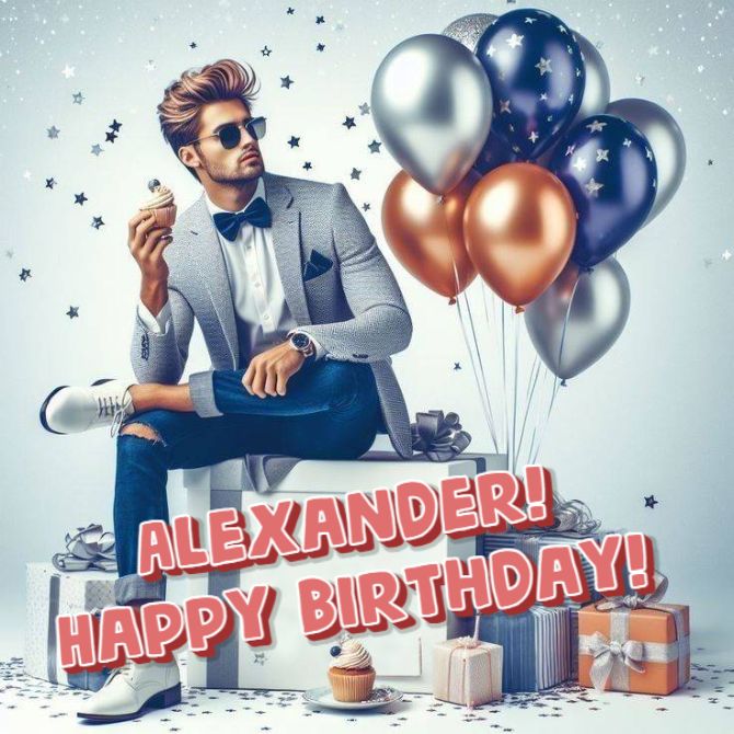 Touching congratulations for Alexander in prose, poetry, postcards 5