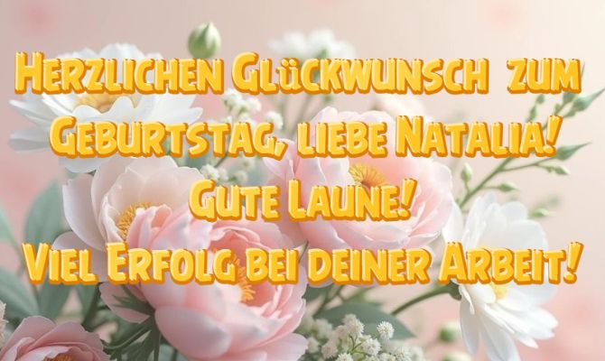 Herzliche Geburtstagswünsche für Natalia 5