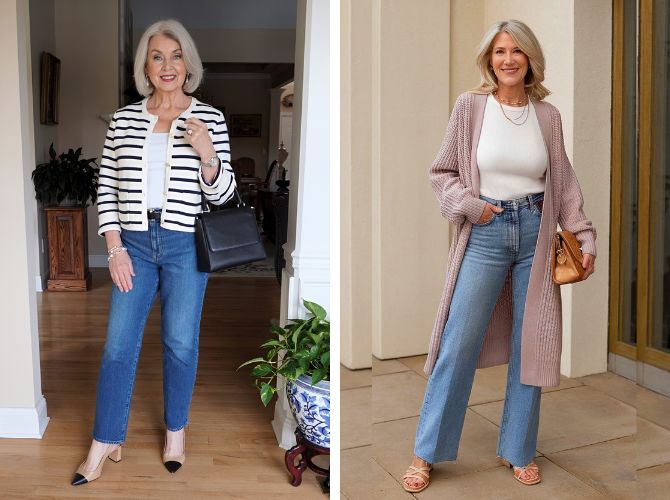 What to wear with jeans for mature women 4