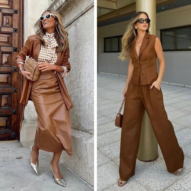 How to wear brown: universal combinations 8