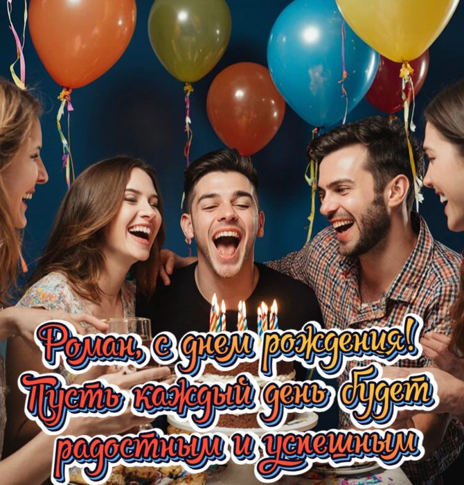 Красивые поздравления с днем рождения Роману:  открытки, проза, стихи 1