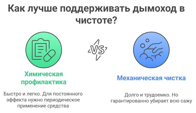 Сравнение химии для чистки дымохода и ручной механической чистки