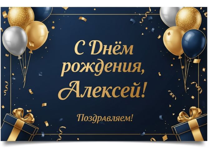 Поздравления с Днем рождения Алексею – в открытках, стихах, своими словами 9