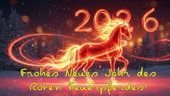 Frohes Neues Jahr 2026: Herzliche Grüße zum Jahr des Pferdes 11