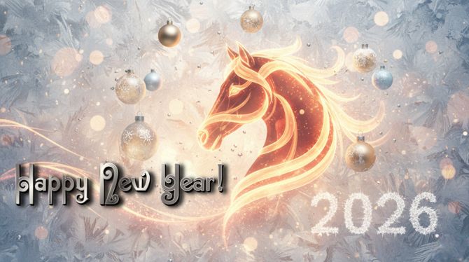 Symbol of the Year 2026: New Year Images and Cards with a Horse 9