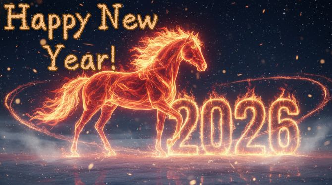 Symbol of the Year 2026: New Year Images and Cards with a Horse 1