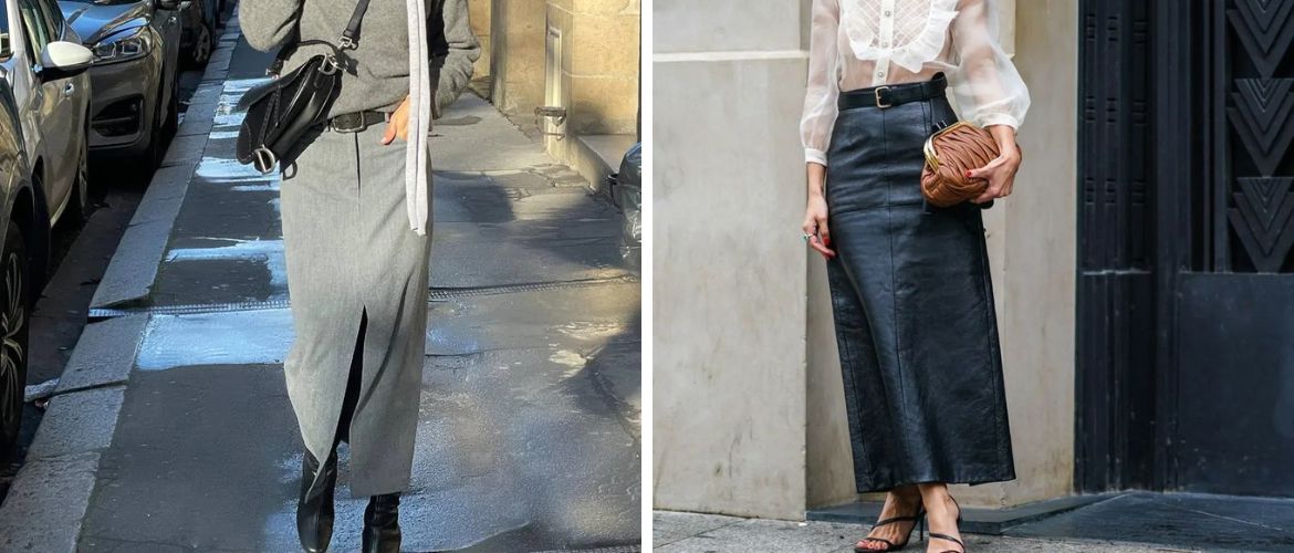 С чем носить юбку-футляр: модные образы 2026 года