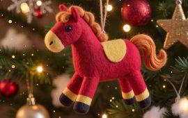 Символ 2026 года своими руками: новогодняя поделка лошадка из фетра