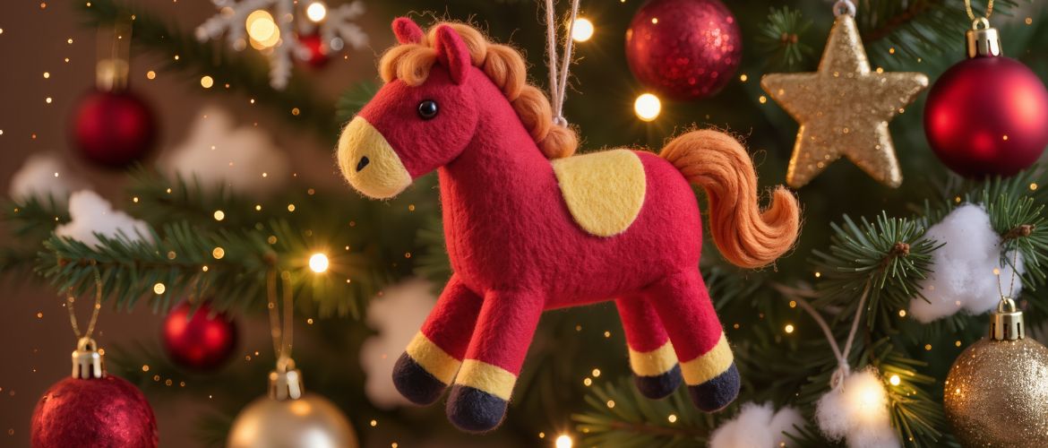 Символ 2026 года своими руками: новогодняя поделка лошадка из фетра