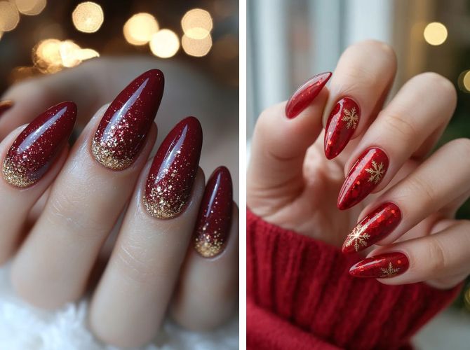 Новогодний маникюр 2026: стильные фотоидеи в год Огненной Лошади 2