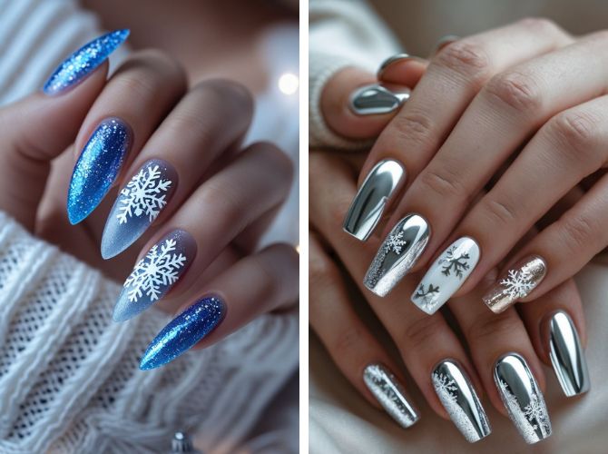 Новогодний маникюр 2026: стильные фотоидеи в год Огненной Лошади 15