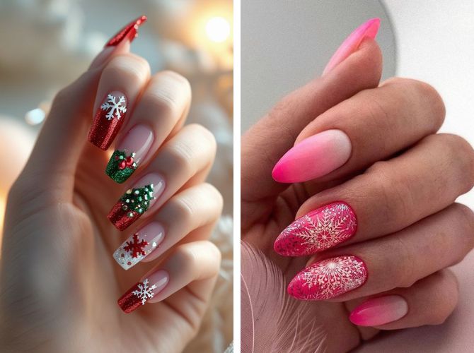 Новогодний маникюр 2026: стильные фотоидеи в год Огненной Лошади 14