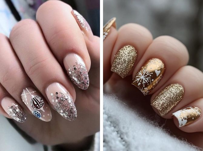 Новогодний маникюр 2026: стильные фотоидеи в год Огненной Лошади 21