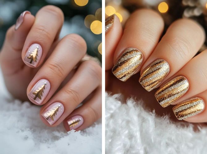 Новогодний маникюр 2026: стильные фотоидеи в год Огненной Лошади 10