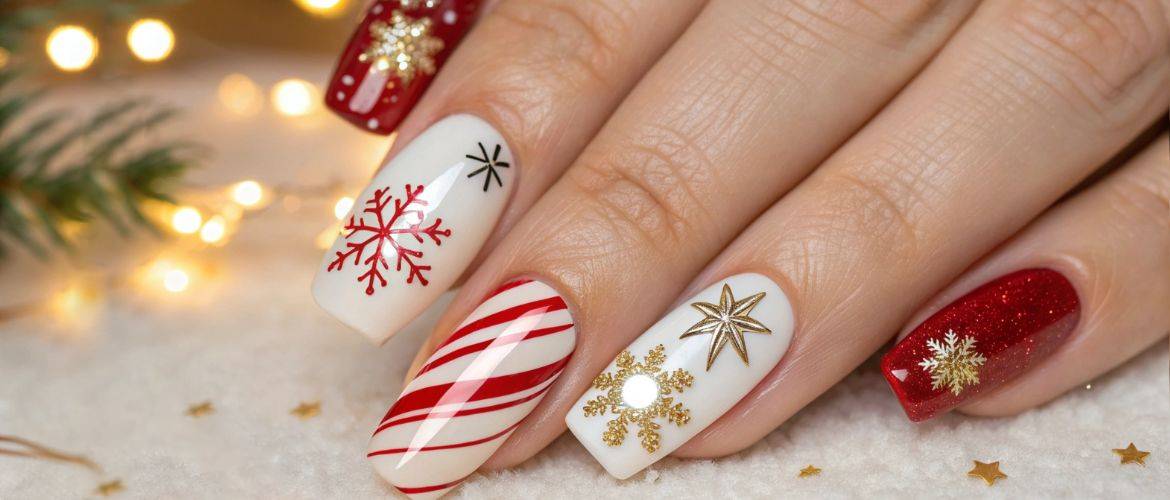 Новогодний маникюр 2026: стильные фотоидеи в год Огненной Лошади