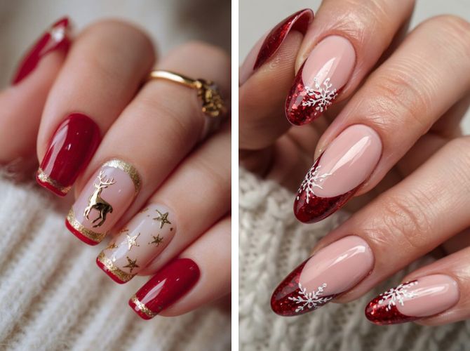 Новогодний маникюр 2026: стильные фотоидеи в год Огненной Лошади 16