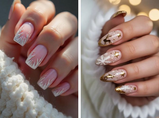 Новогодний маникюр 2026: стильные фотоидеи в год Огненной Лошади 17