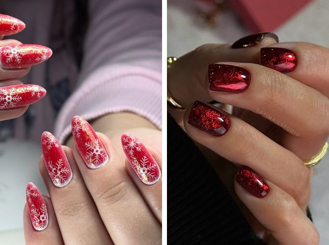 Новогодний маникюр 2026: стильные фотоидеи в год Огненной Лошади 1