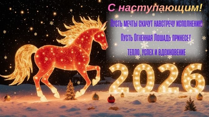 С наступающим Новым годом 2026: красивые поздравления в год Лошади 6