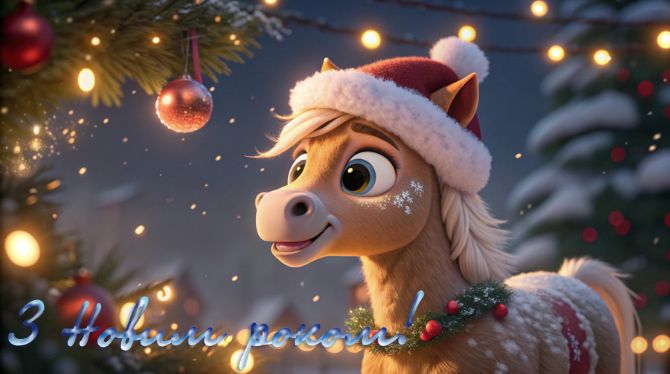 Символ 2026 року: новорічні картинки та листівки з конем 15