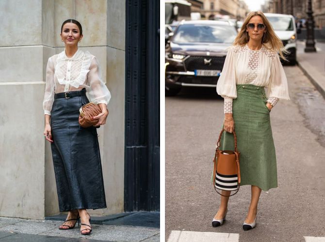 С чем носить юбку-футляр: модные образы 2026 года 4
