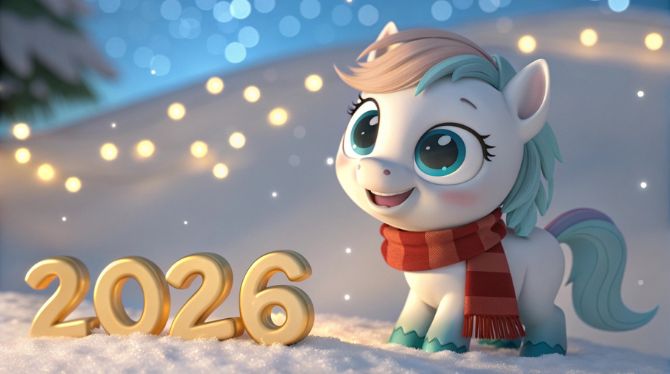 Symbol of the Year 2026: New Year Images and Cards with a Horse 21