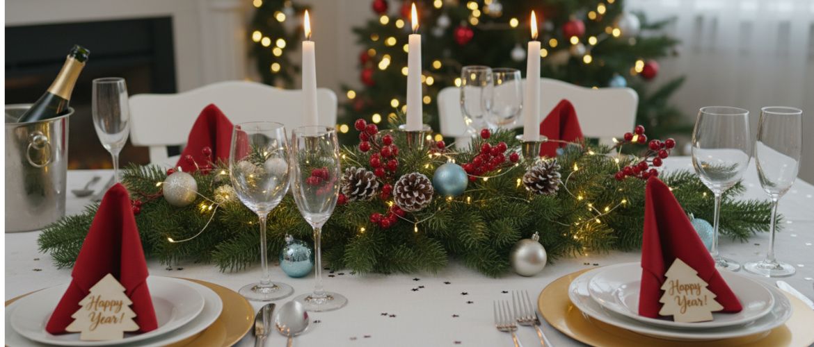 Декор новогоднего стола 2026: как создать атмосферу праздника на год Лошади