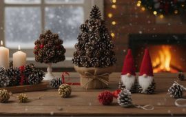 Новорічні вироби із шишок: красиві ідеї декору своїми руками