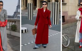 Как носить красный цвет зимой: модные идеи и сочетания