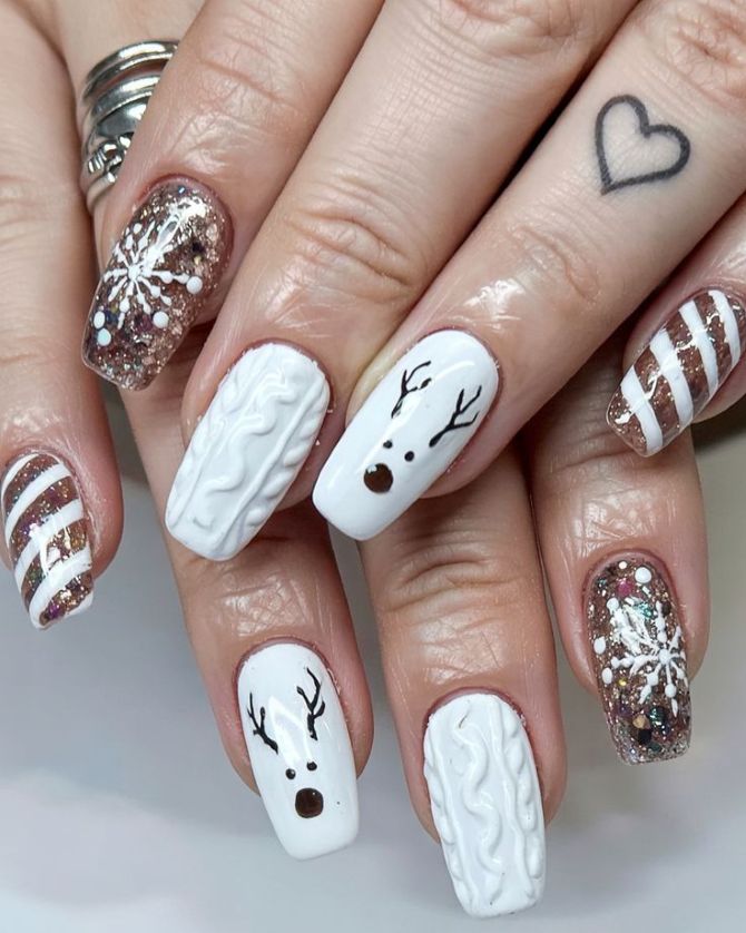 Sweater nails: идеи вязаного маникюра 2026 48