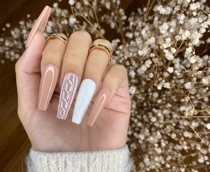 Sweater nails: идеи вязаного маникюра 2026 40