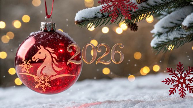 Красивые картинки на Новый 2026 год Лошади 24